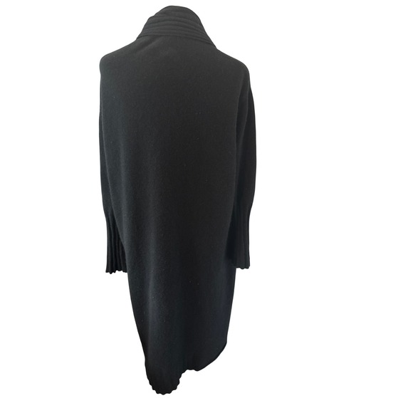 NAADAM Black 100% Cashmere Long Open Front Cardigan Sweater large - Picture 4 of 6